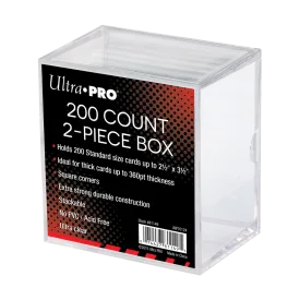 200 Count 2-Piece Clear Card Storage Box