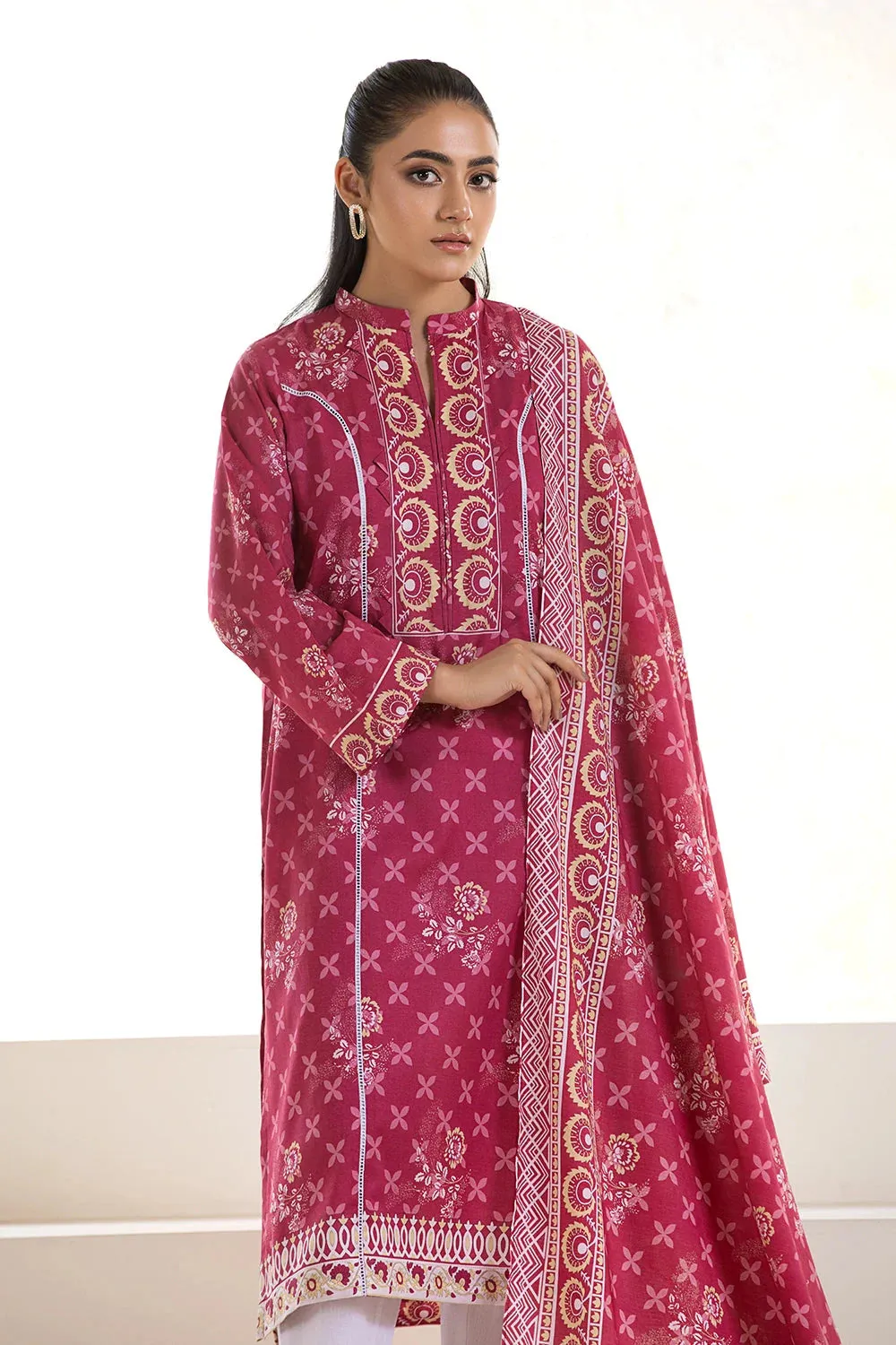 2PC Unstitched Printed Lawn Shirt and Dupatta KSD-2738