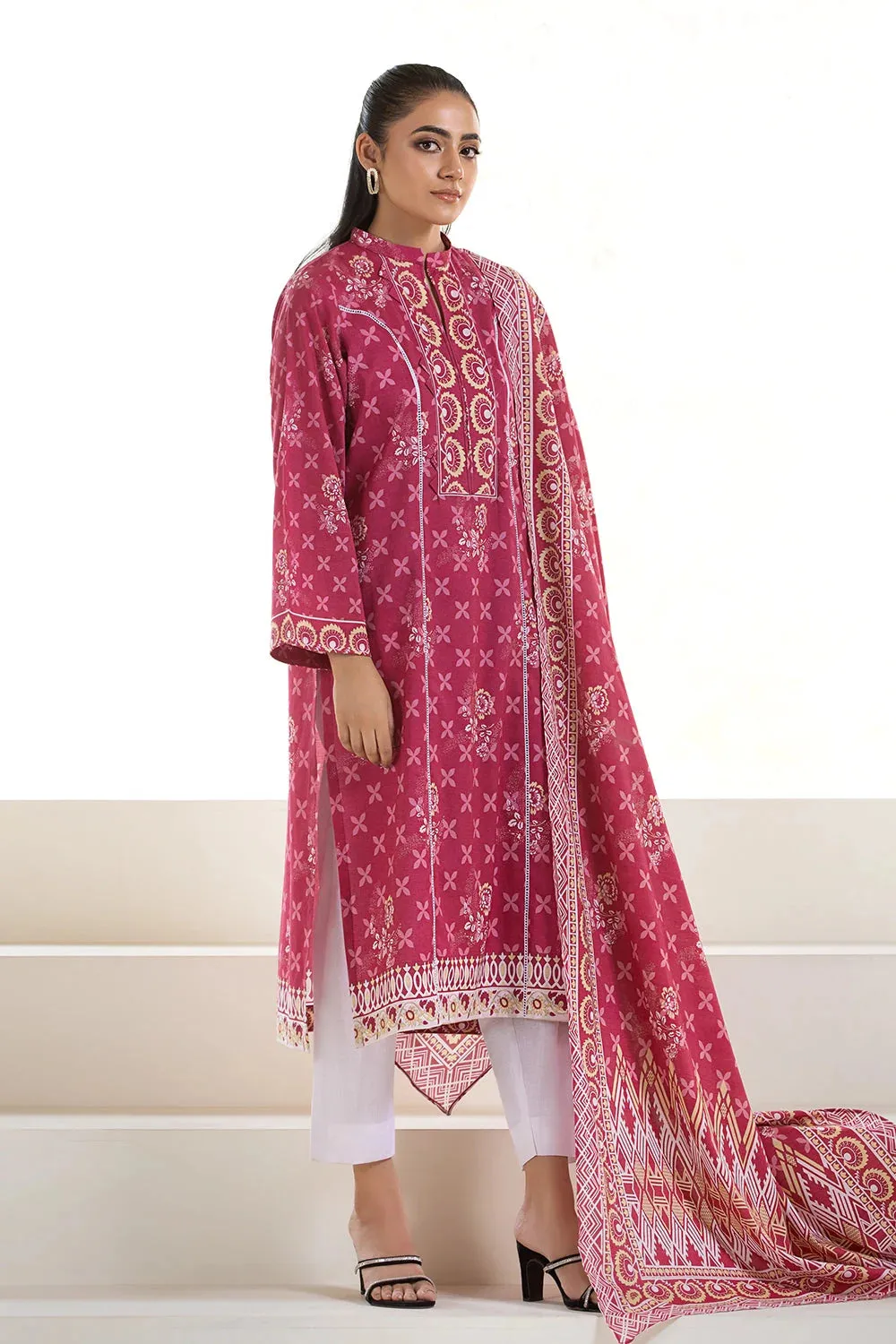 2PC Unstitched Printed Lawn Shirt and Dupatta KSD-2738