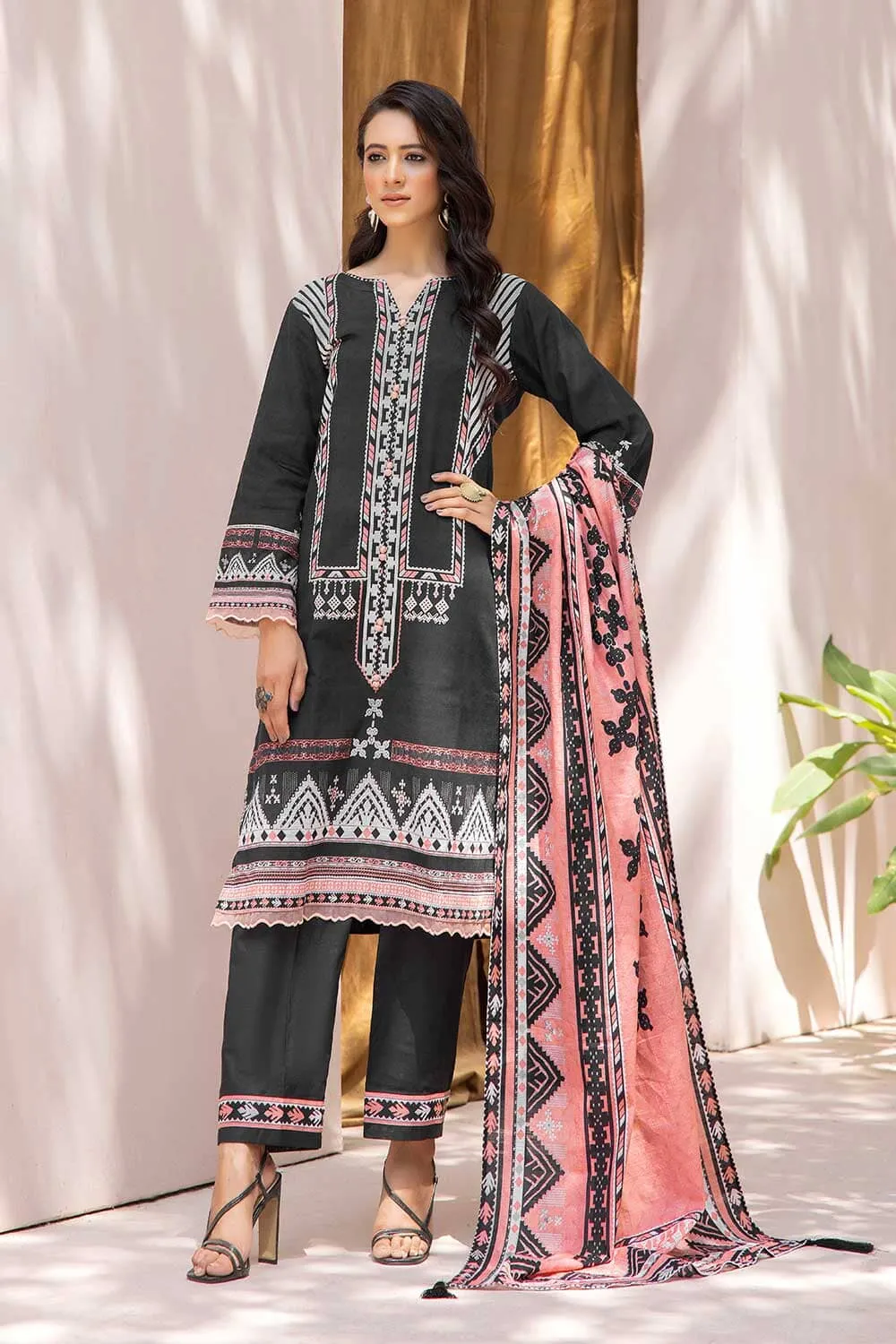 3 Pcs Unstitched Khaddar Suit KKH-2197