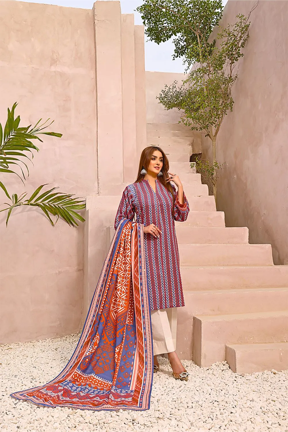 3PC Unstitched Khaddar Suit KKH-2361
