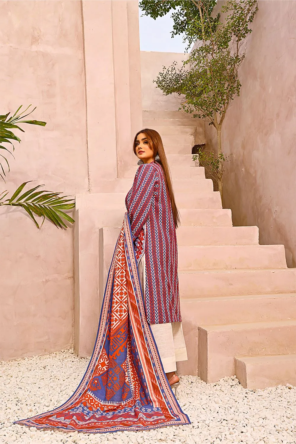 3PC Unstitched Khaddar Suit KKH-2361