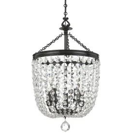 5 Light Vibrant Bronze Transitional  Traditional  Crystal Chandelier Draped In Clear Hand Cut Crystal - C193-785-VZ-CL-MWP