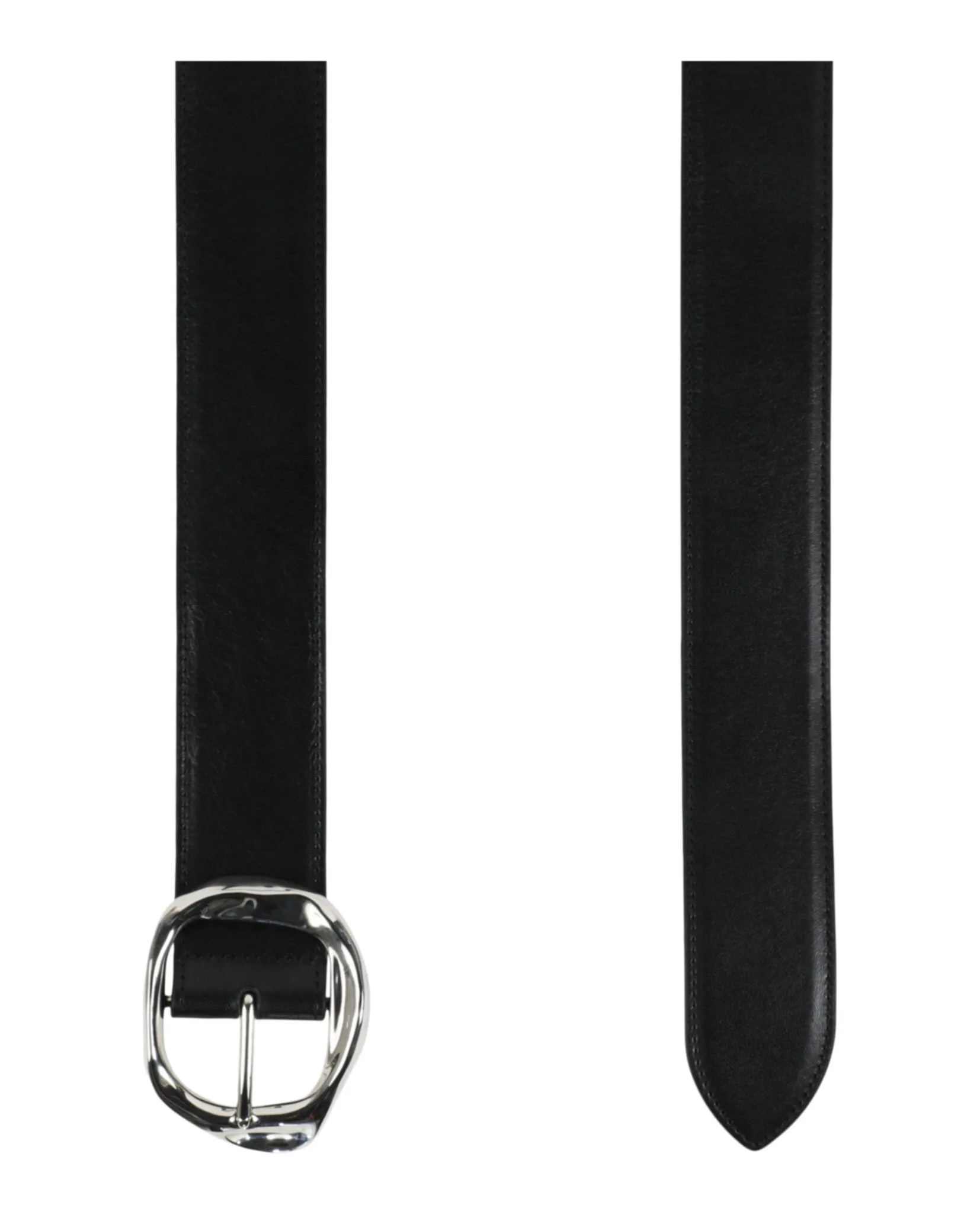 Alexander McQueen Womens Long Molt Leather Belt