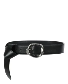 Alexander McQueen Womens Long Molt Leather Belt