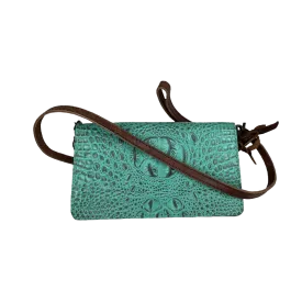 American Darling® Ladies Organiser Croc Leather Handbag ADBG485AV