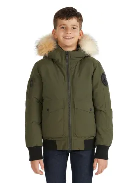 Stylish Anderson Kids Mixed-Media Bomber Jacket for Boys and Girls