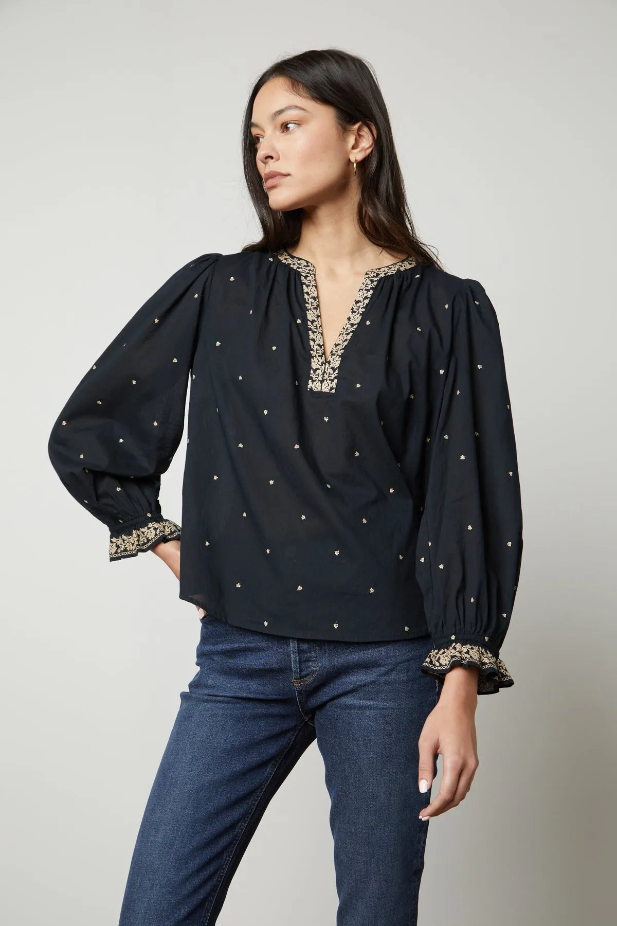 ANIA EMBROIDERED BOHO TOP