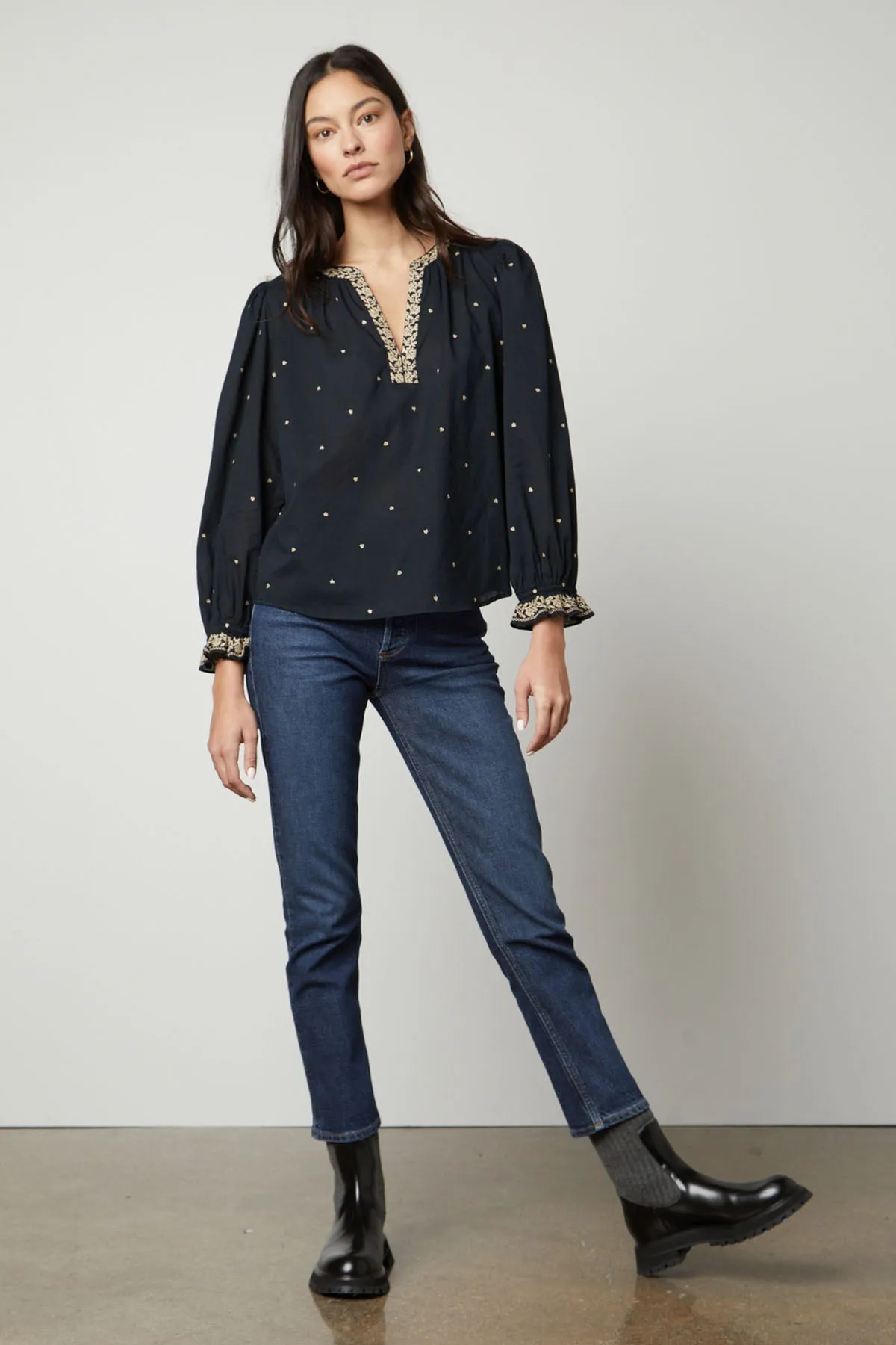 ANIA EMBROIDERED BOHO TOP