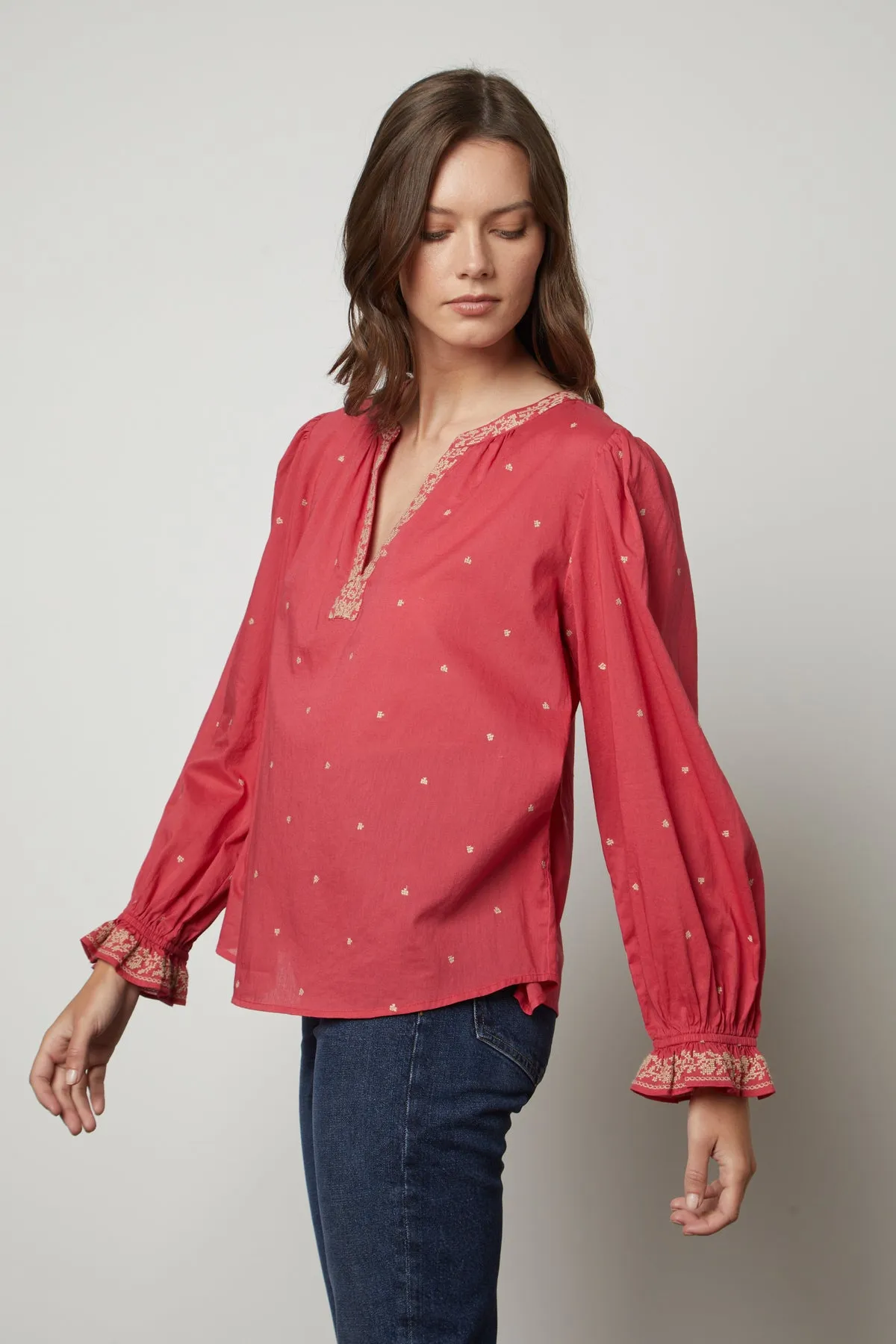 ANIA EMBROIDERED BOHO TOP