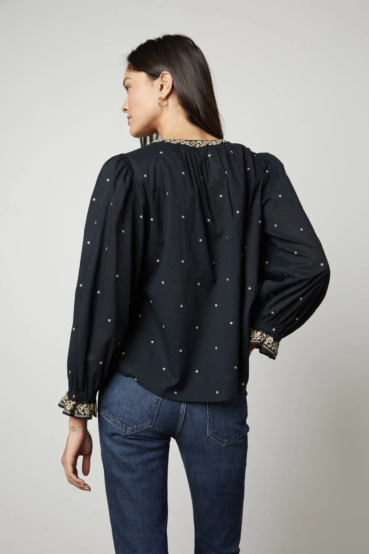 ANIA EMBROIDERED BOHO TOP