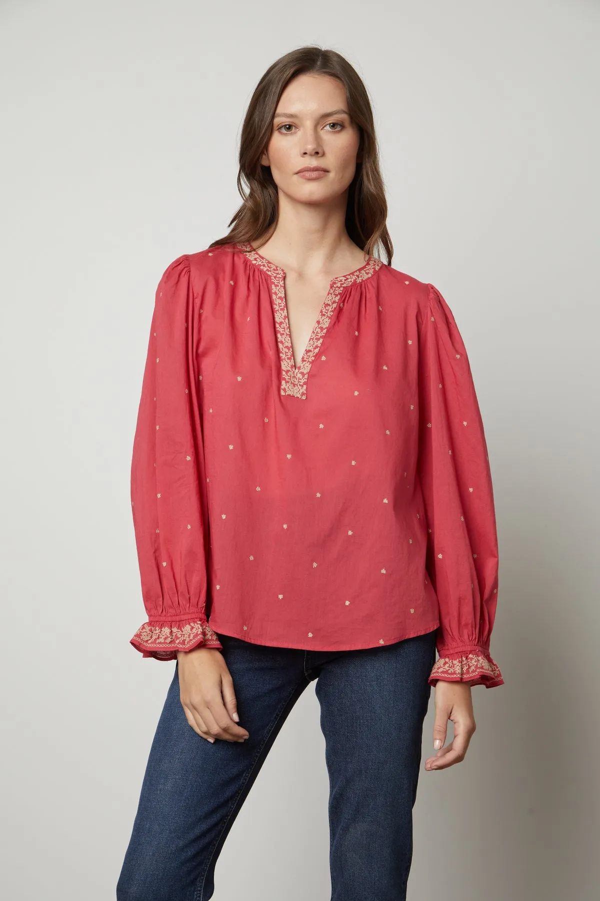 ANIA EMBROIDERED BOHO TOP