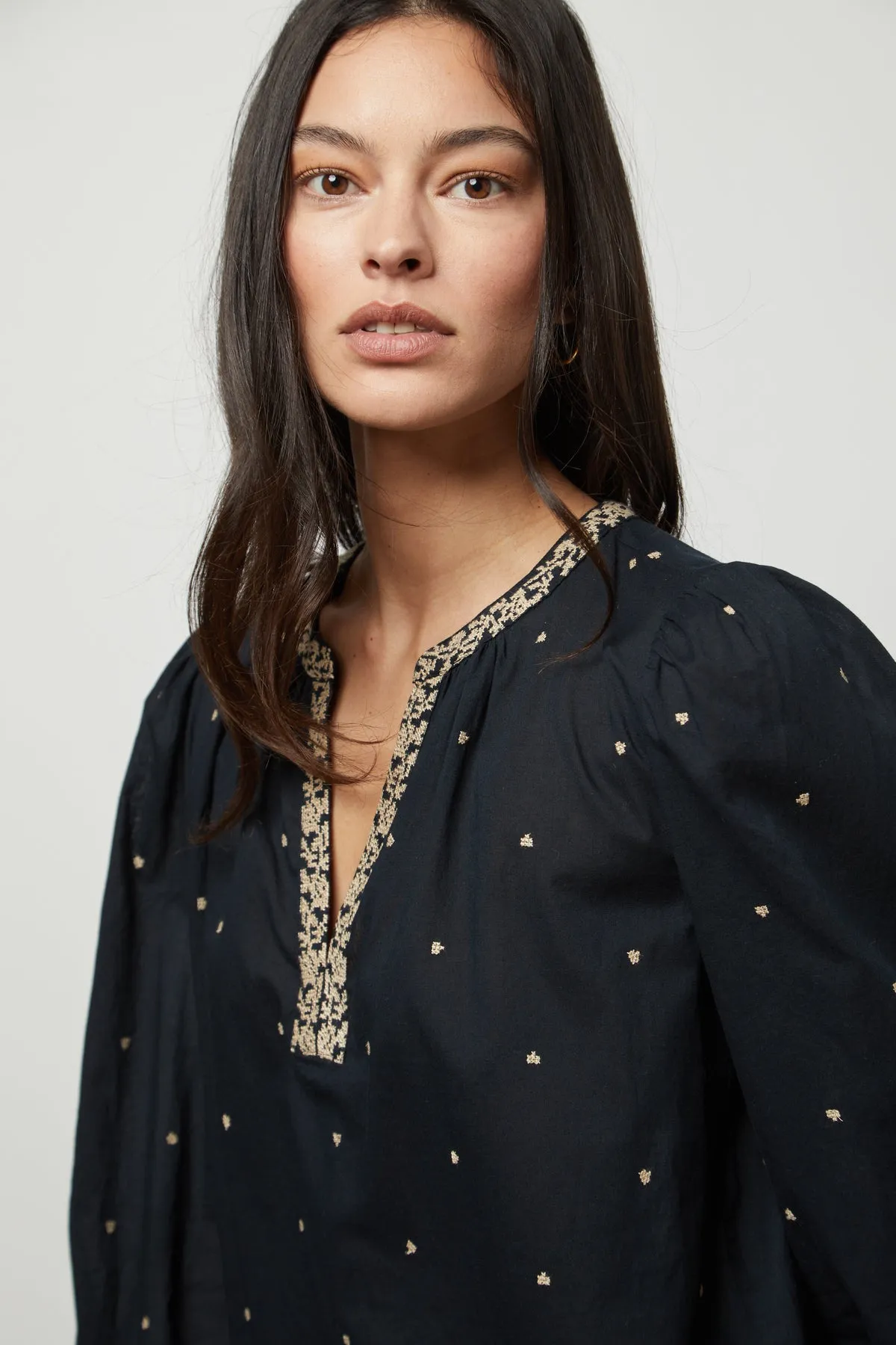 ANIA EMBROIDERED BOHO TOP
