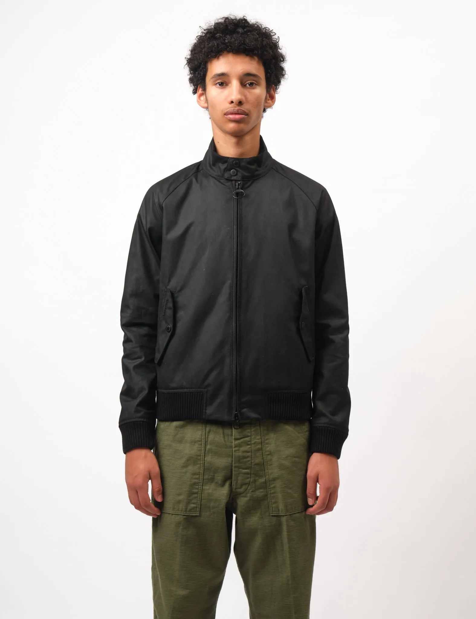 Barbour x Baracuta Porton G9  Wax Harrington Jacket - Black