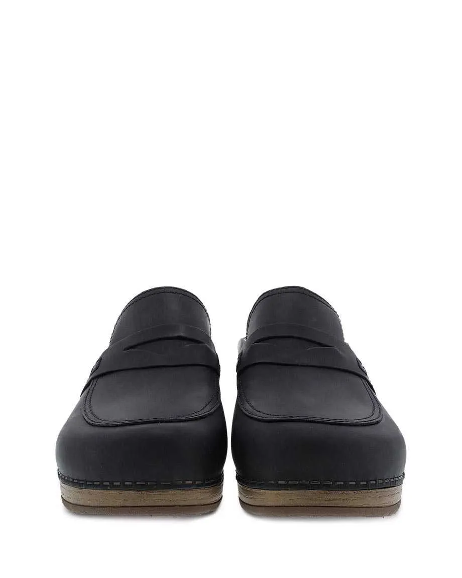 Bel Penny Mule in Oiled Black CLOSEOUTS