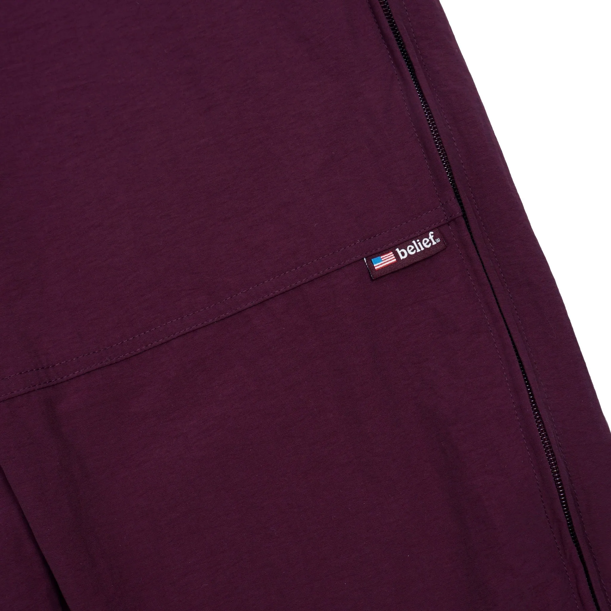 Belief NYC Nylon Vent Pant Berry