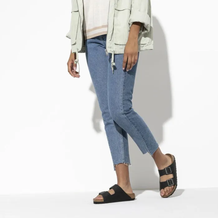 Birkenstock Arizona Oiled Leather Black Narrow Width