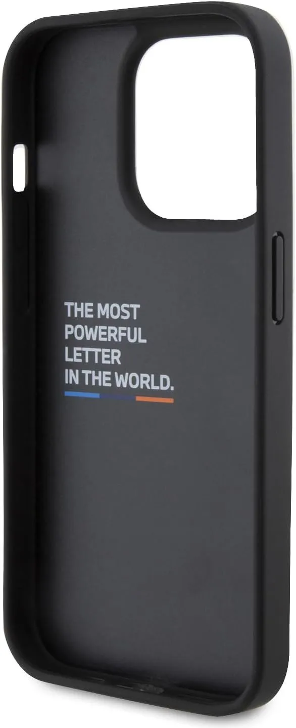 BMW Leather Carbon Case for iphone 15 Pro 6.1" Black - BMHCP15L22NBCK