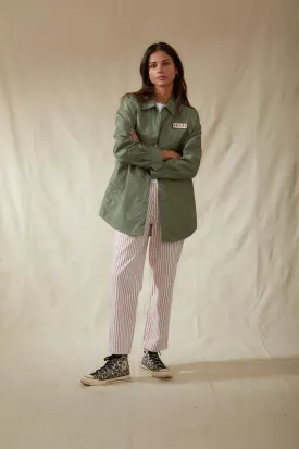 Bora Vintage Nylon Jacket - Olive Surplus