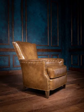 Bourbon Stitch Leather Accent Chair