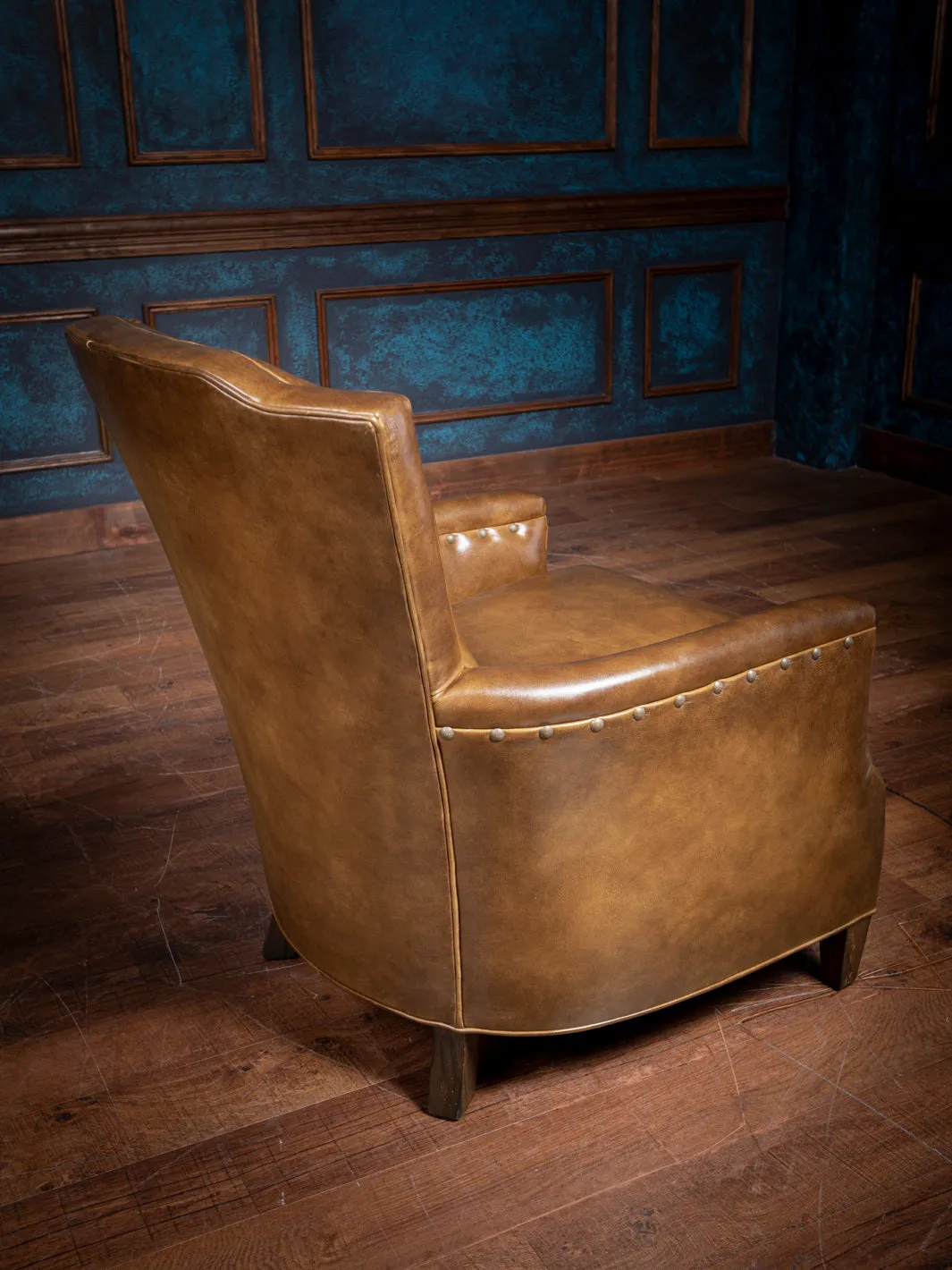 Bourbon Stitch Leather Accent Chair