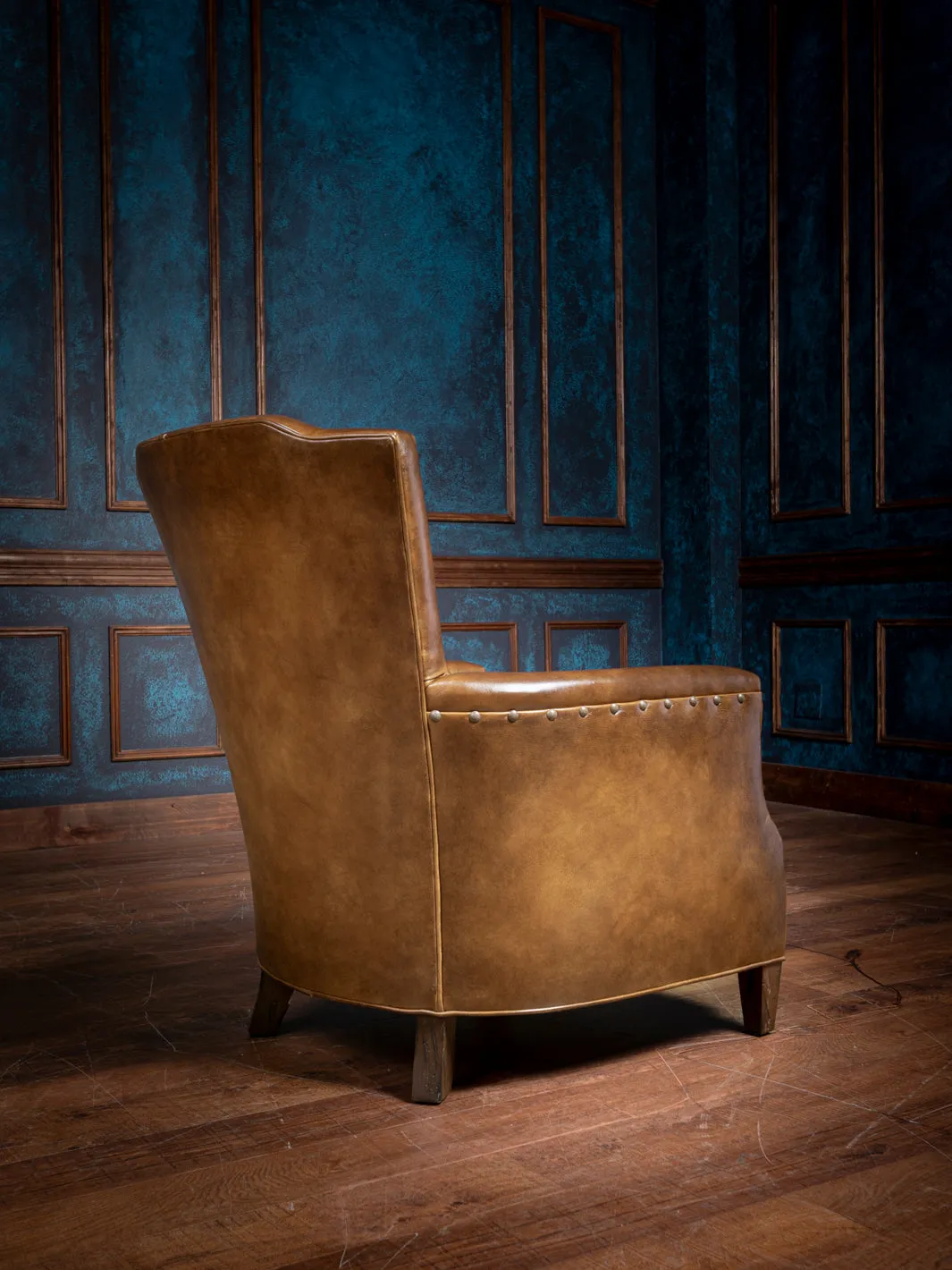 Bourbon Stitch Leather Accent Chair