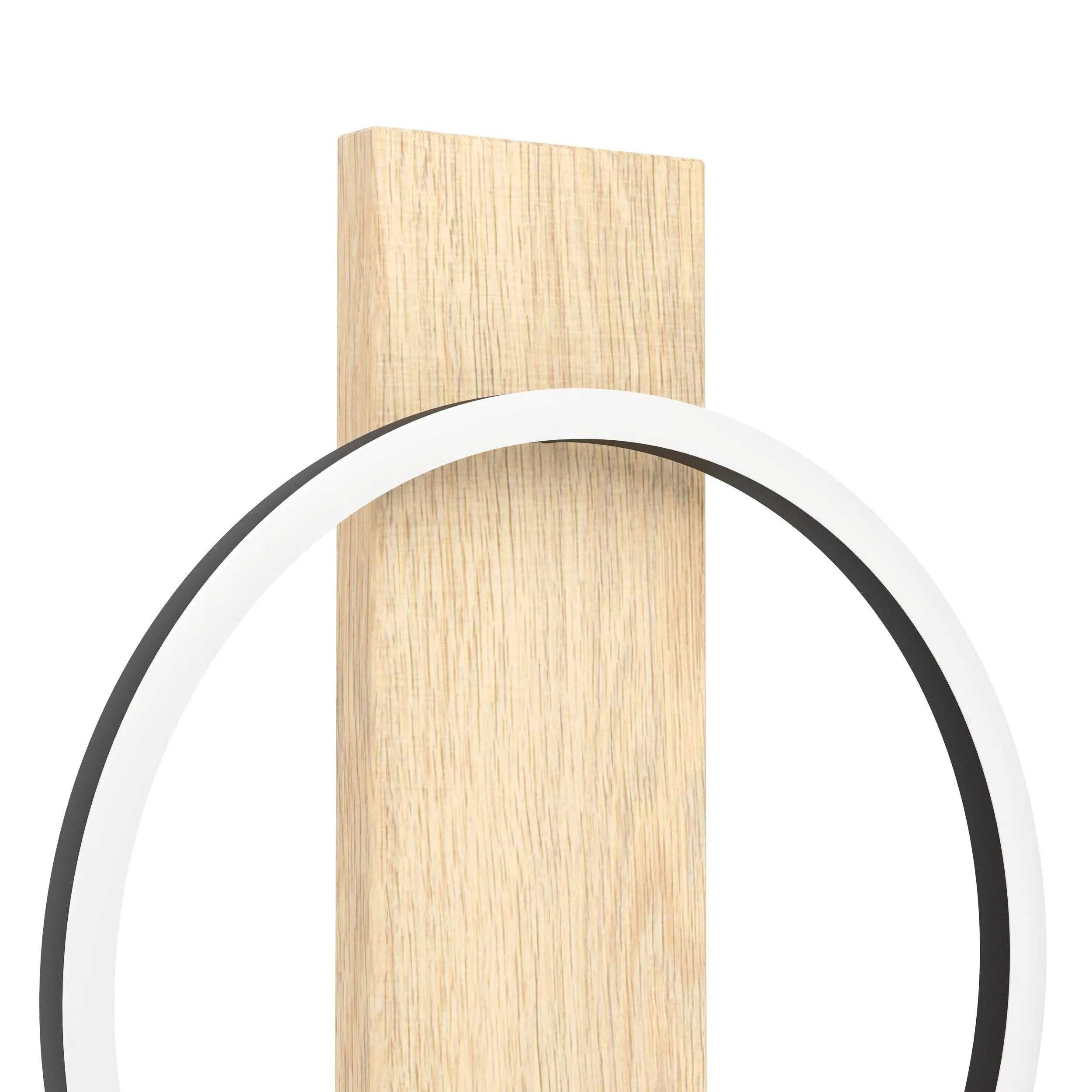 Boyal Natural Timber with Black LED Contemporary Wall Light