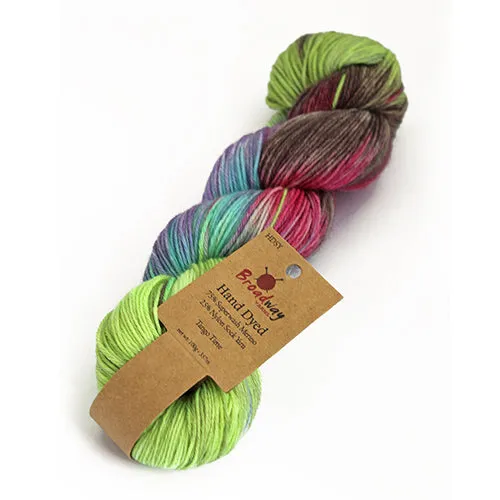 BROADWAY HAND DYED MERINO SOCK 4PLY