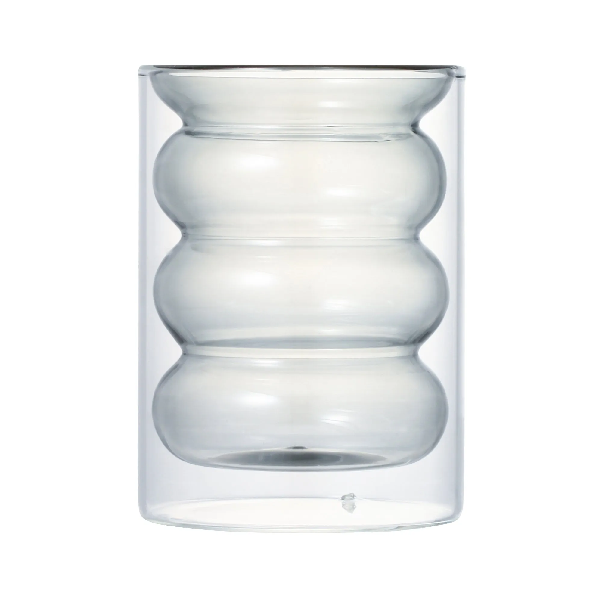 Bubble Double Wall Glass Gray