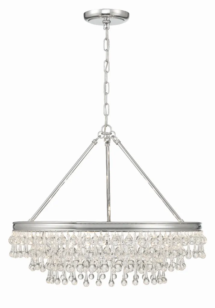 Calypso 6 Light Polished Chrome Chandelier