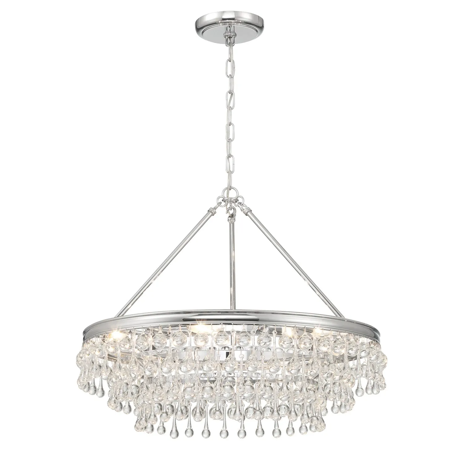 Calypso 6 Light Polished Chrome Chandelier