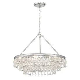 Calypso 6 Light Polished Chrome Chandelier
