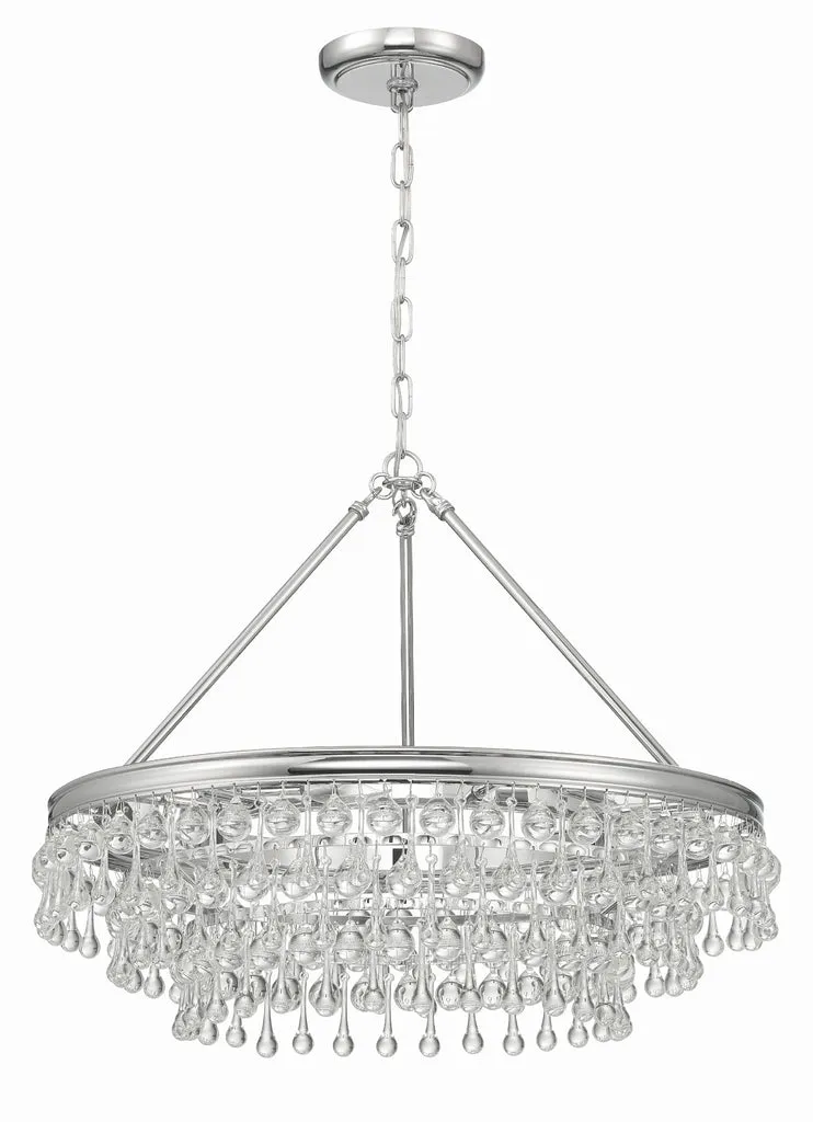Calypso 6 Light Polished Chrome Chandelier