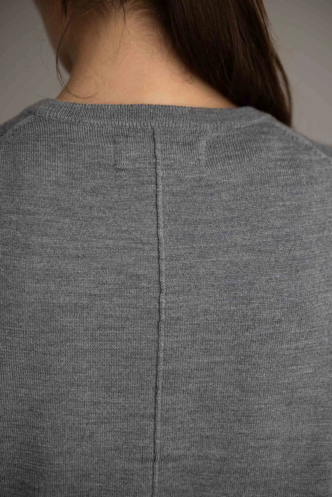 Cardigan - Classic Merino Cardigan Gray Melange