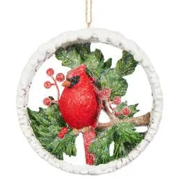 Cardinal on Branch Ornament - 2 Styles