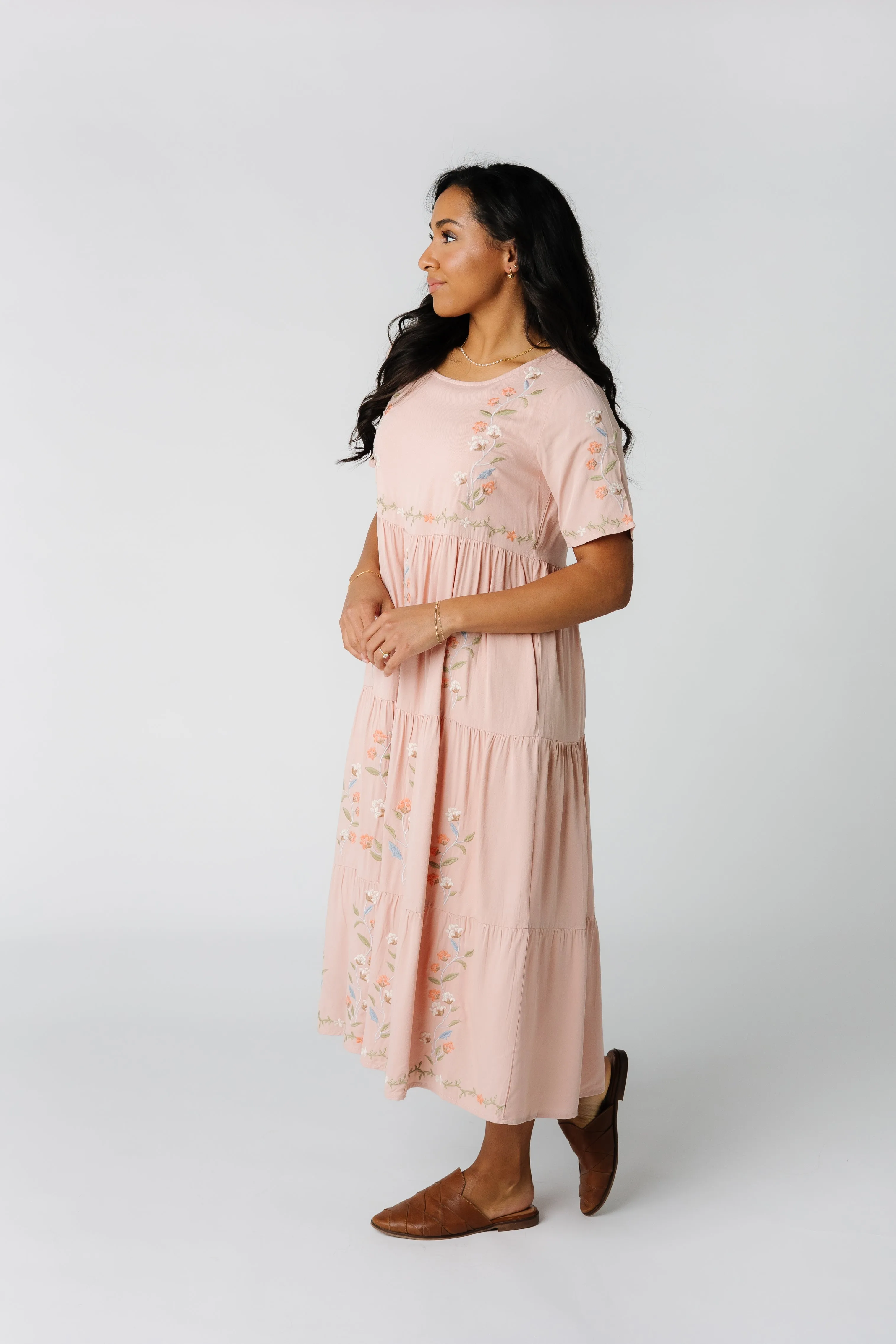 Cathy Embroidered Pocket Dress