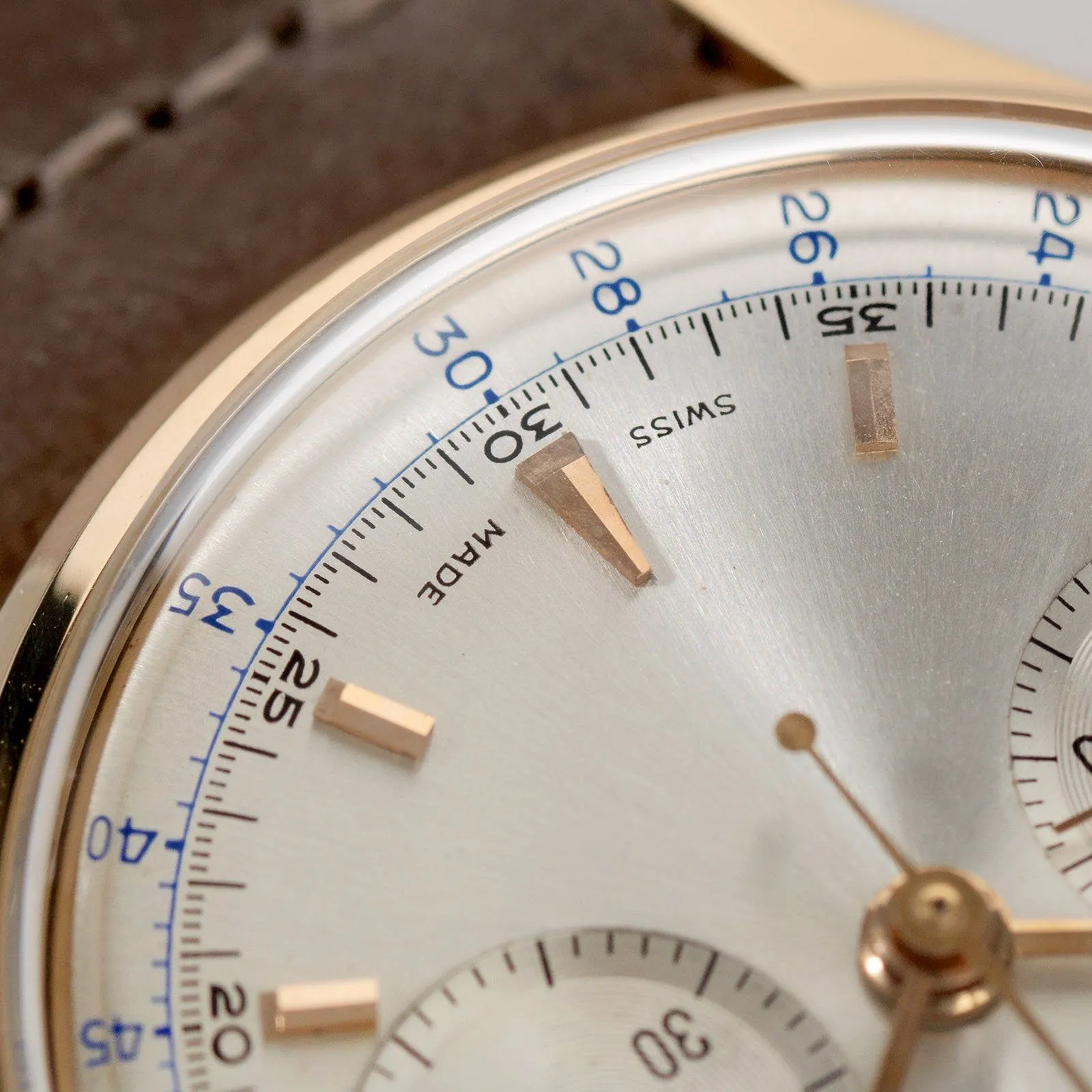 Certina Red Gold Pulsometer Chronograph 1940s