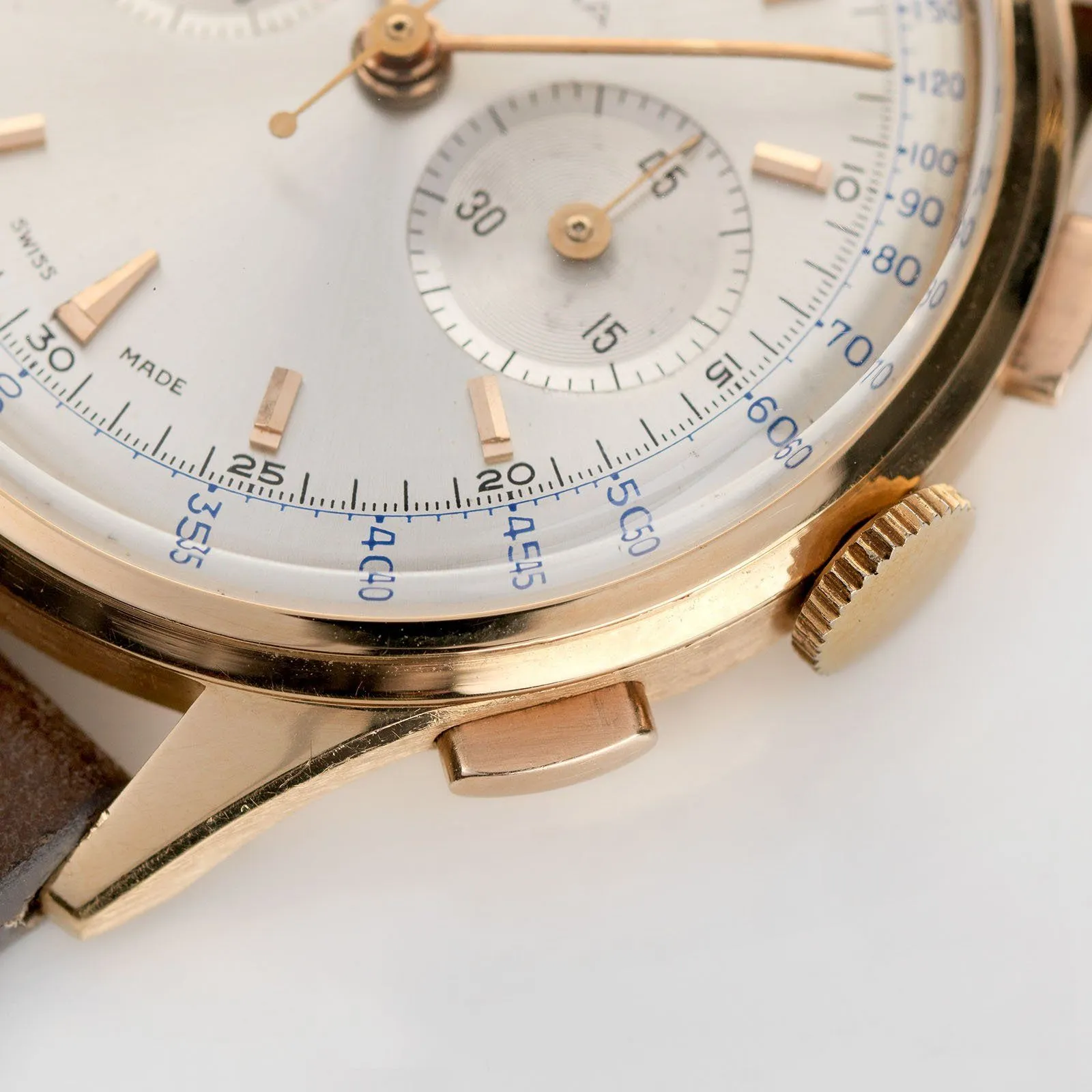 Certina Red Gold Pulsometer Chronograph 1940s
