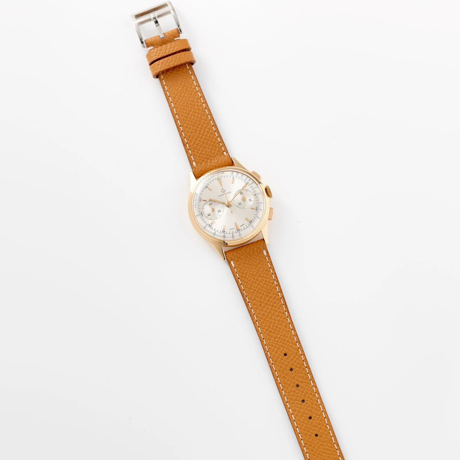 Certina Red Gold Pulsometer Chronograph 1940s