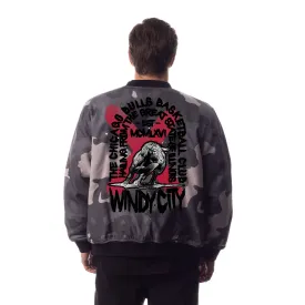 Chicago Bulls Unisex Camo Bomber - Grey Camo