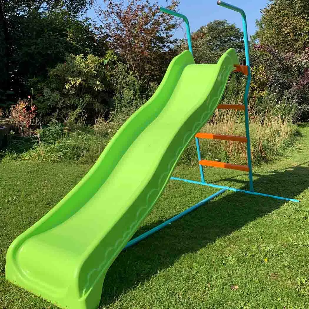 Children's Slide - Wavy - 1.85m - Freestanding - Green