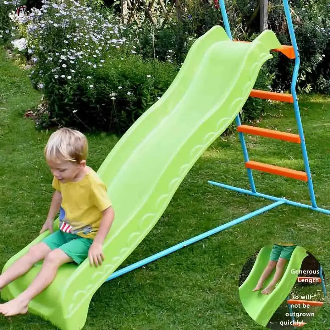 Children's Slide - Wavy - 1.85m - Freestanding - Green