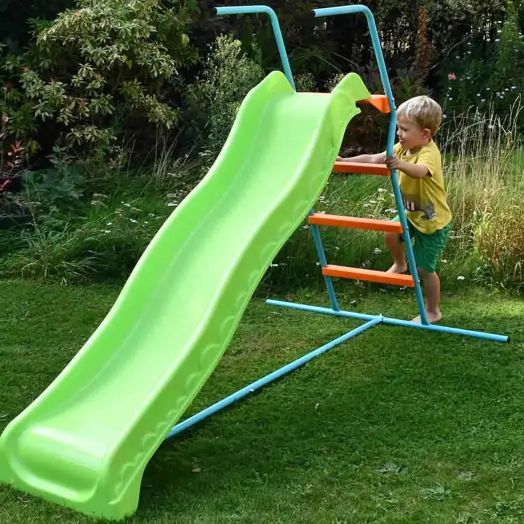 Children's Slide - Wavy - 1.85m - Freestanding - Green