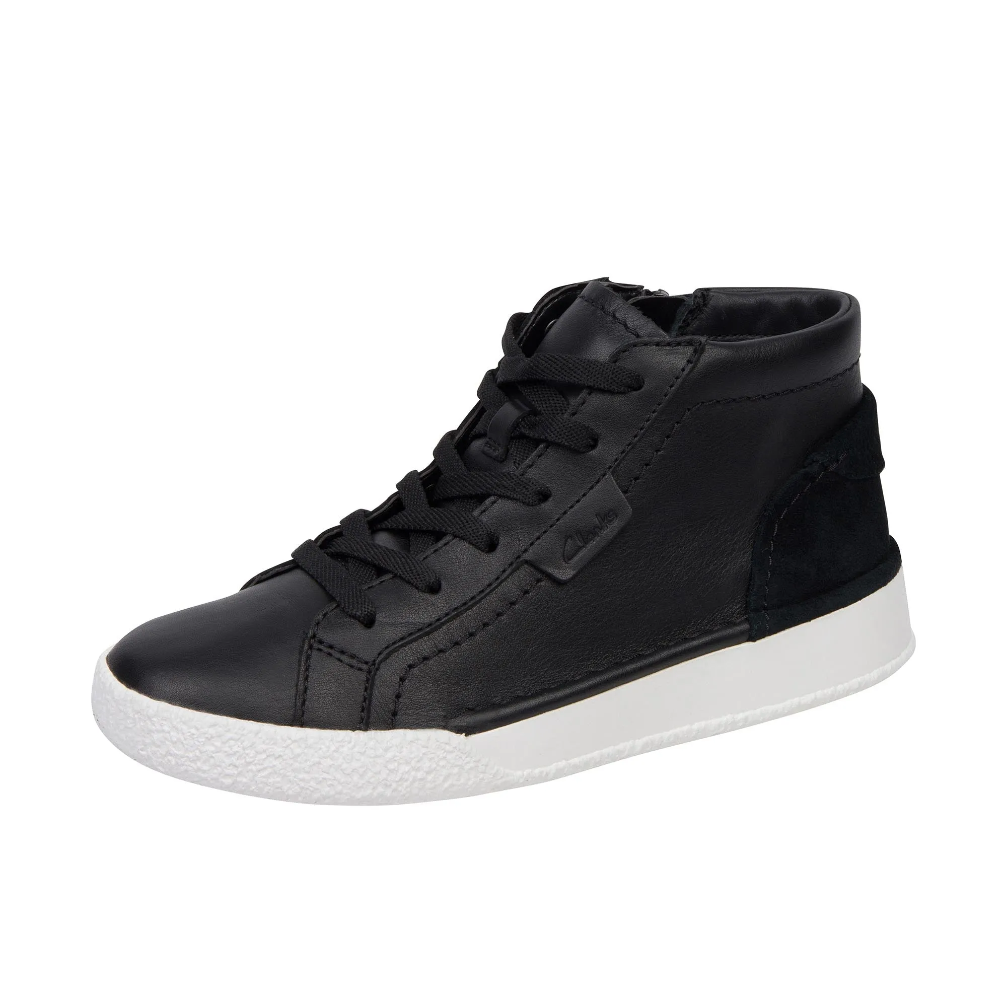 Clarks Womens Craft Cup Hi Black Leather