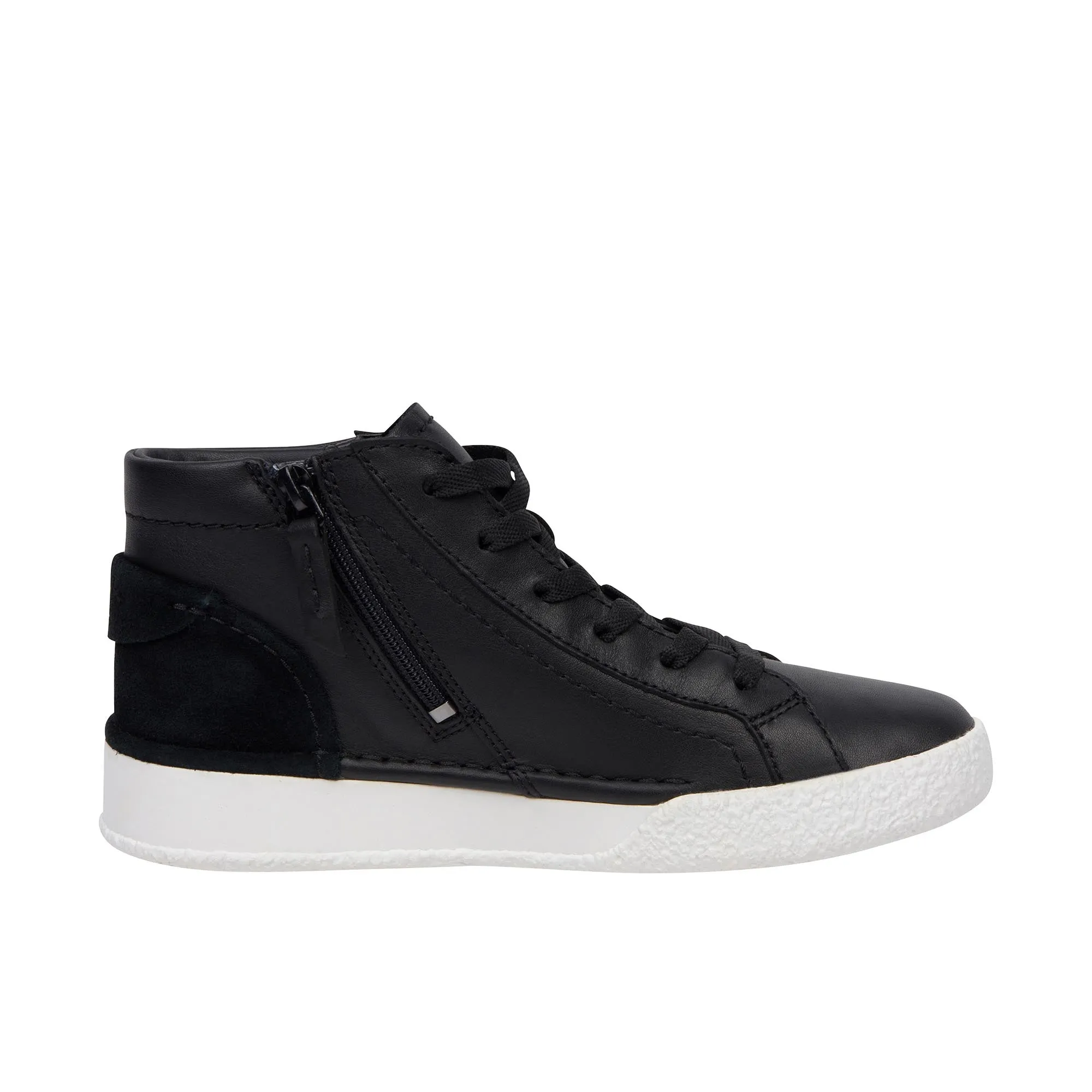 Clarks Womens Craft Cup Hi Black Leather