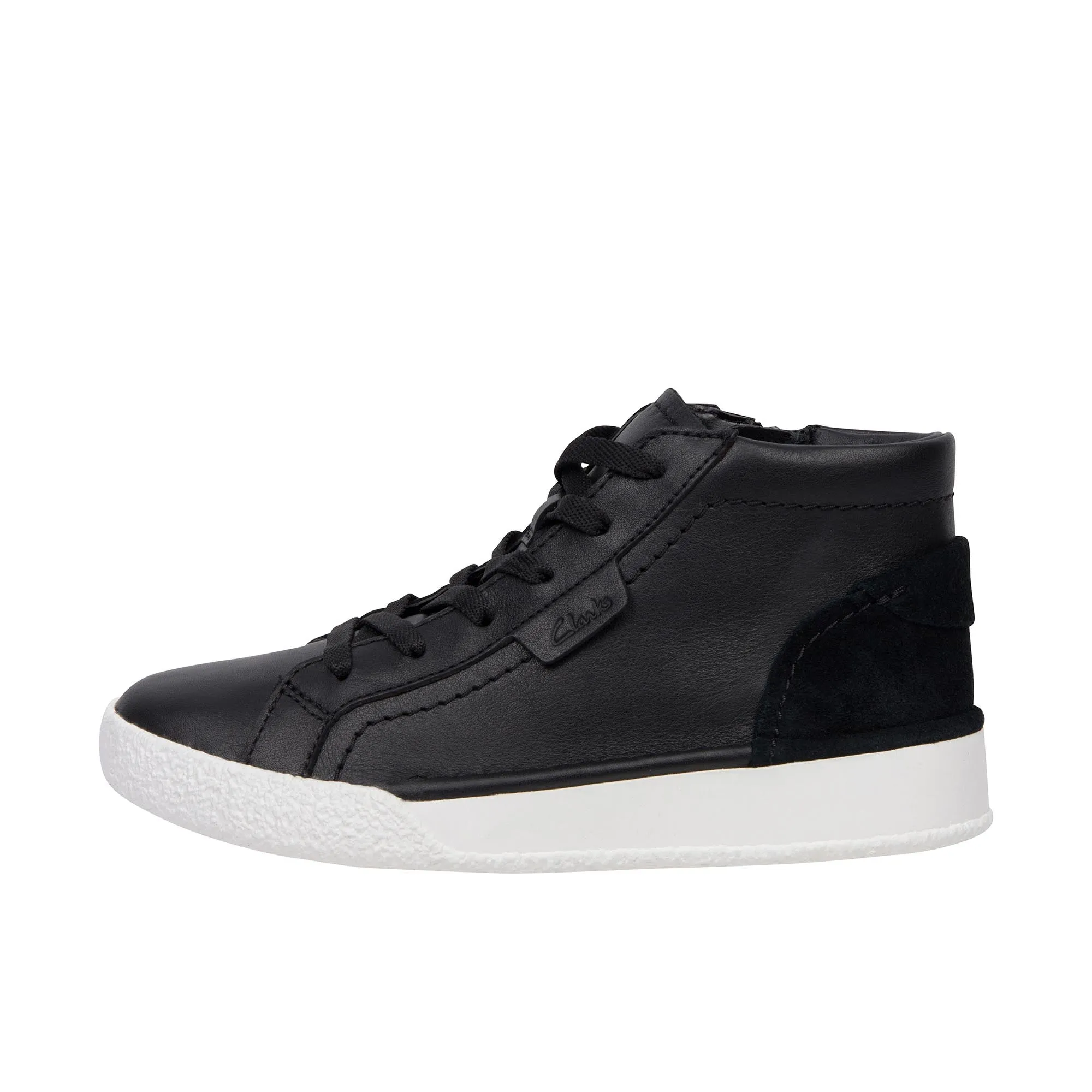 Clarks Womens Craft Cup Hi Black Leather