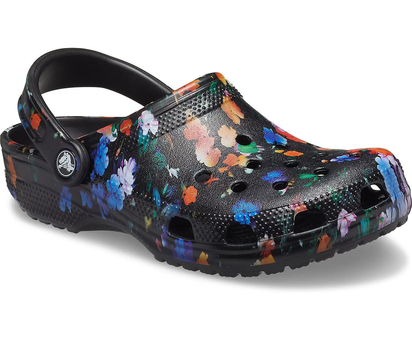 Classic Printed Floral Black/Multi Unisex Clog-206376-0c4
