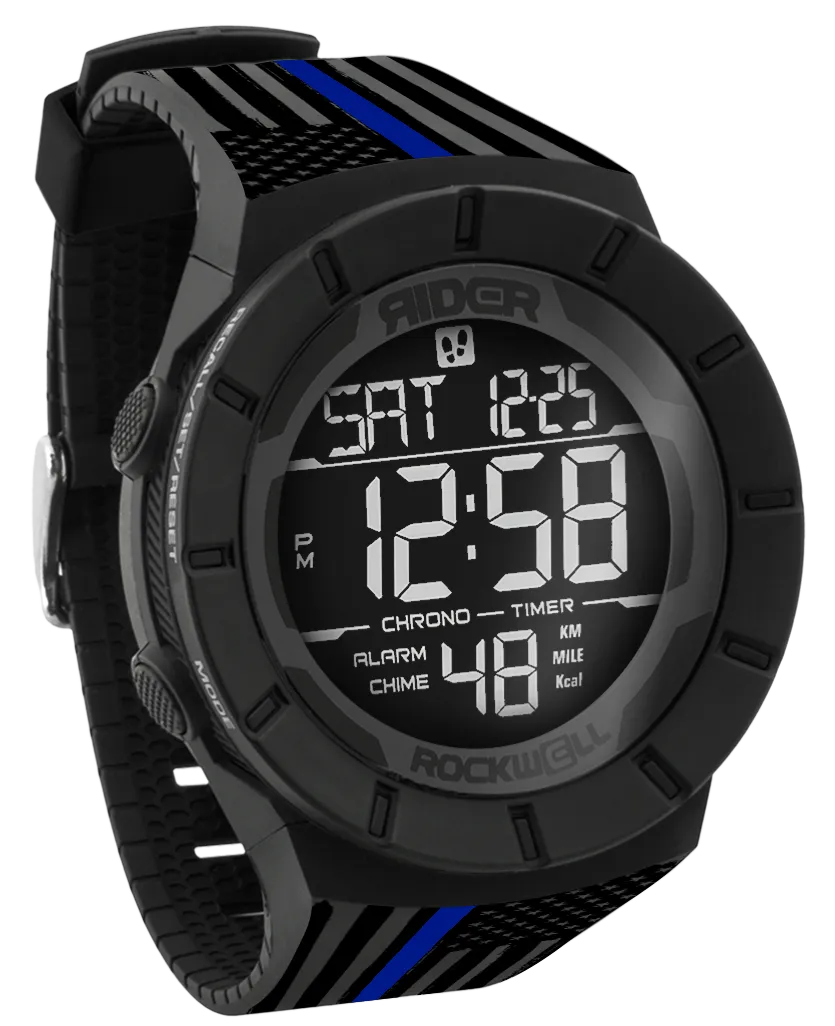 Coliseum Fit™ Assault - Thin Blue Line Edition (Phantom Black) Watch