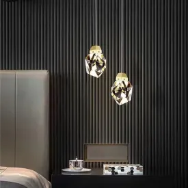 Copper Diamond Shaped Crystal Chandelier Luxury Simple Design Light