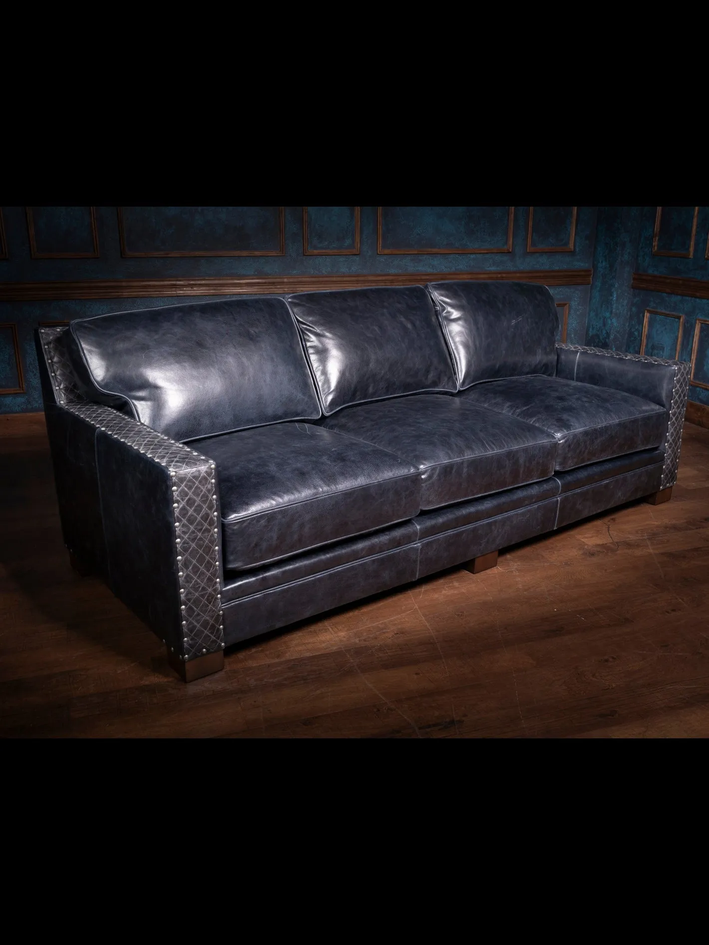 Cowboys Blue Star Leather Sofa